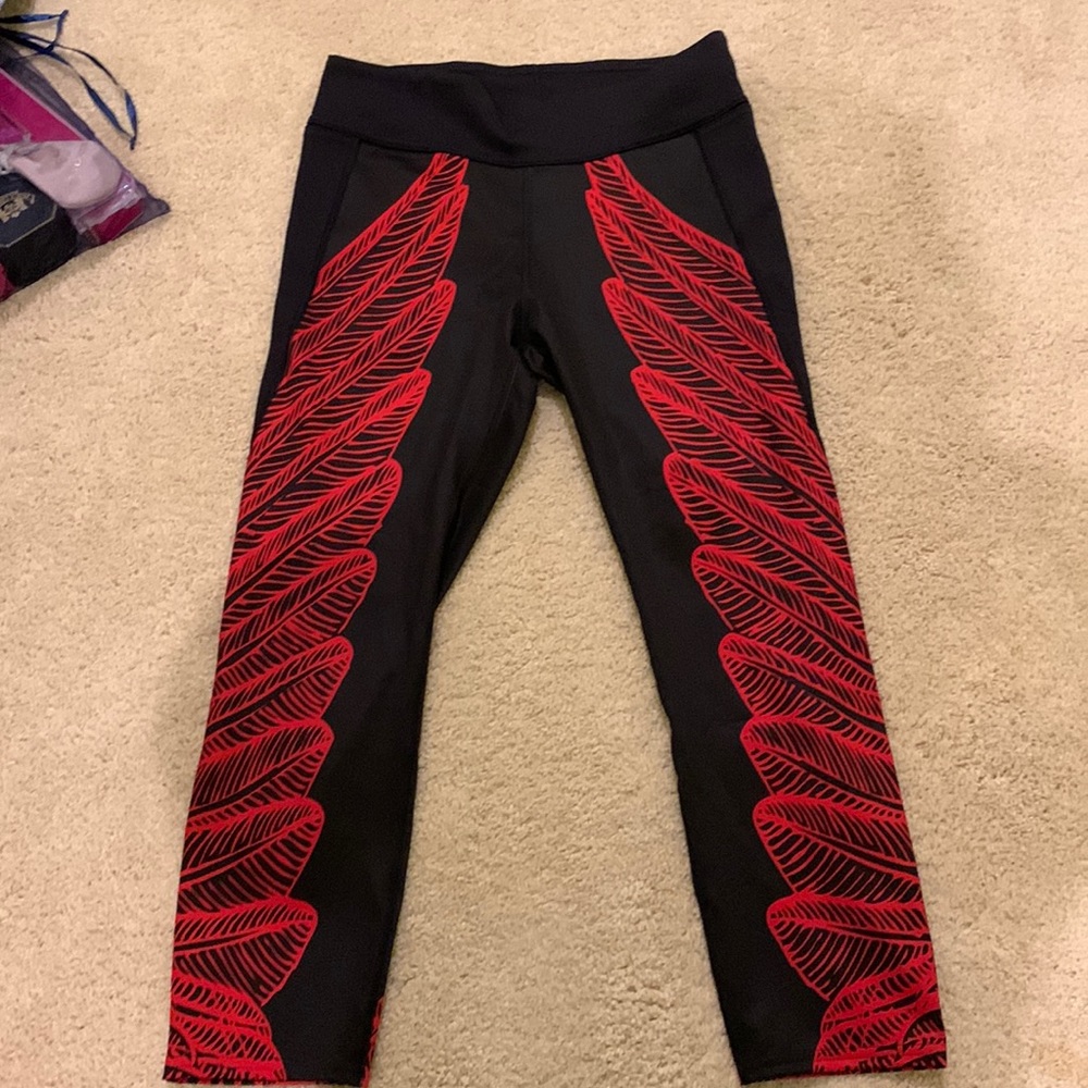 Blackmilk red blood wing active leggings